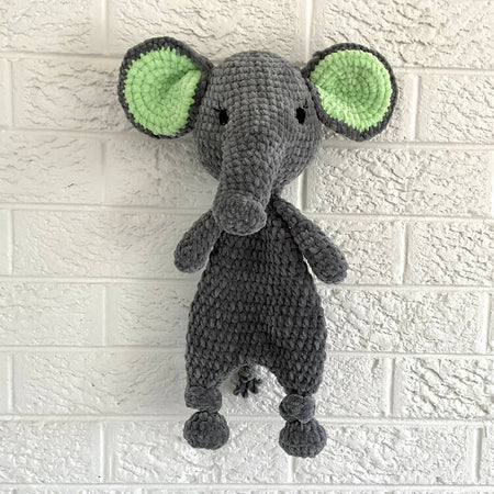Crochet Plush Snuggle Baby Comforter Elephant Large