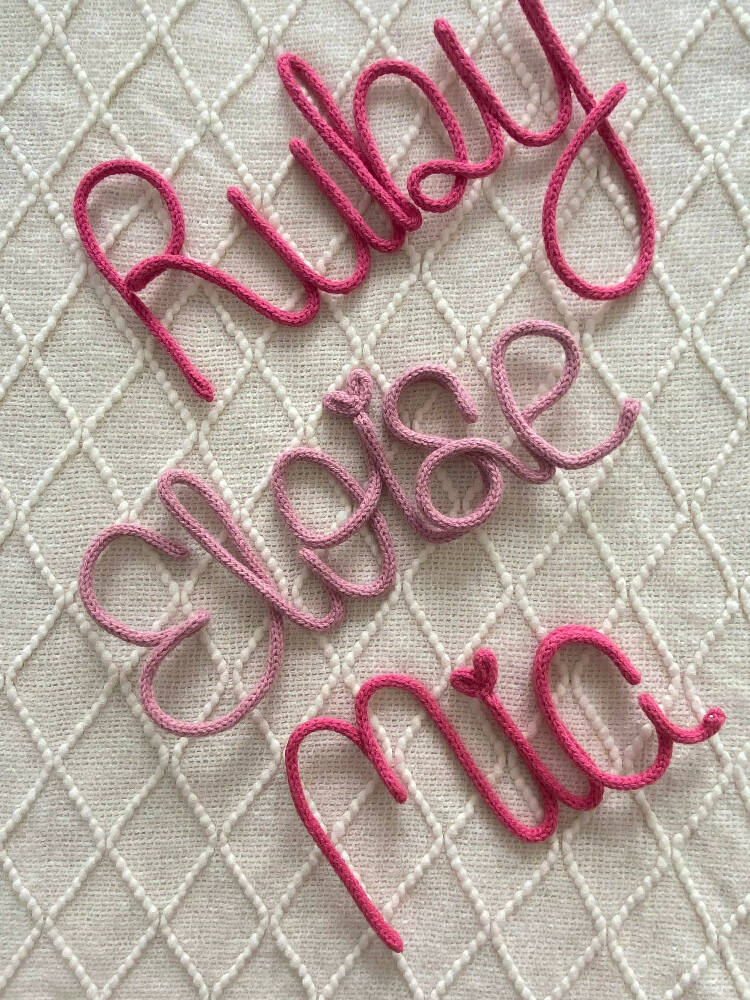 Knitted Name 1-3 Letters