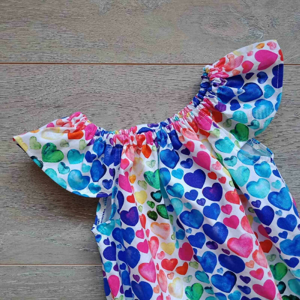 Rainbow hearts dress