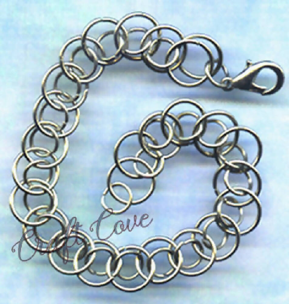 Bracelet made with chainmail technique Dragontail