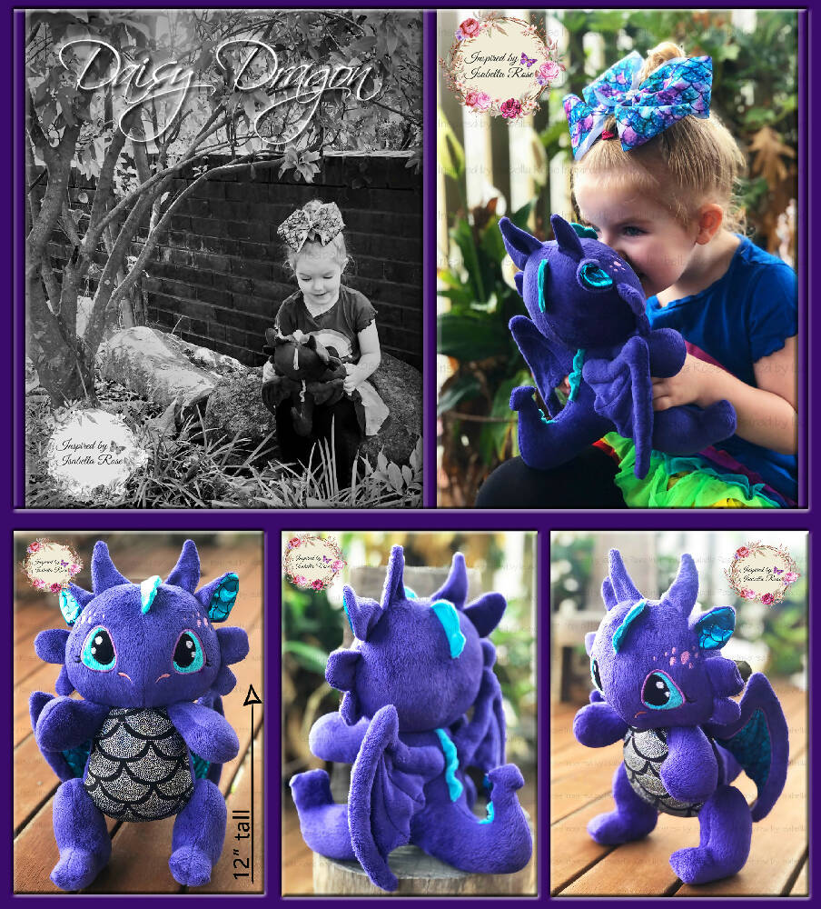 Jointed Dragon Plushie, Dragon wing set, Made to order