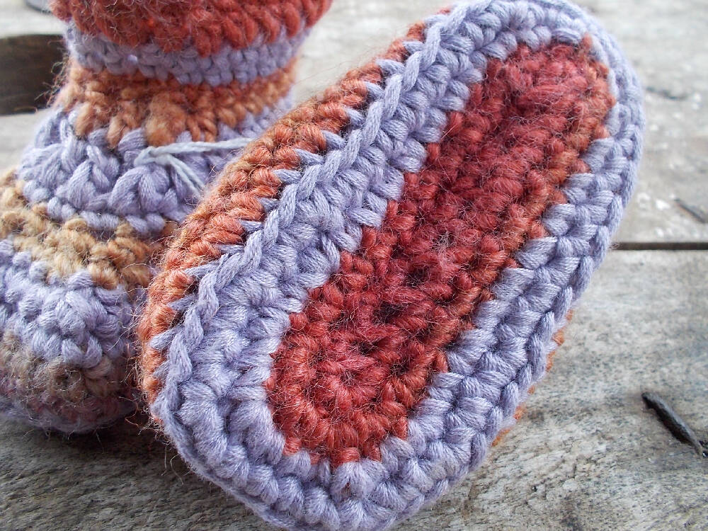 crochet baby boots made from wool, soy and bamboo yarns On Sale!!!