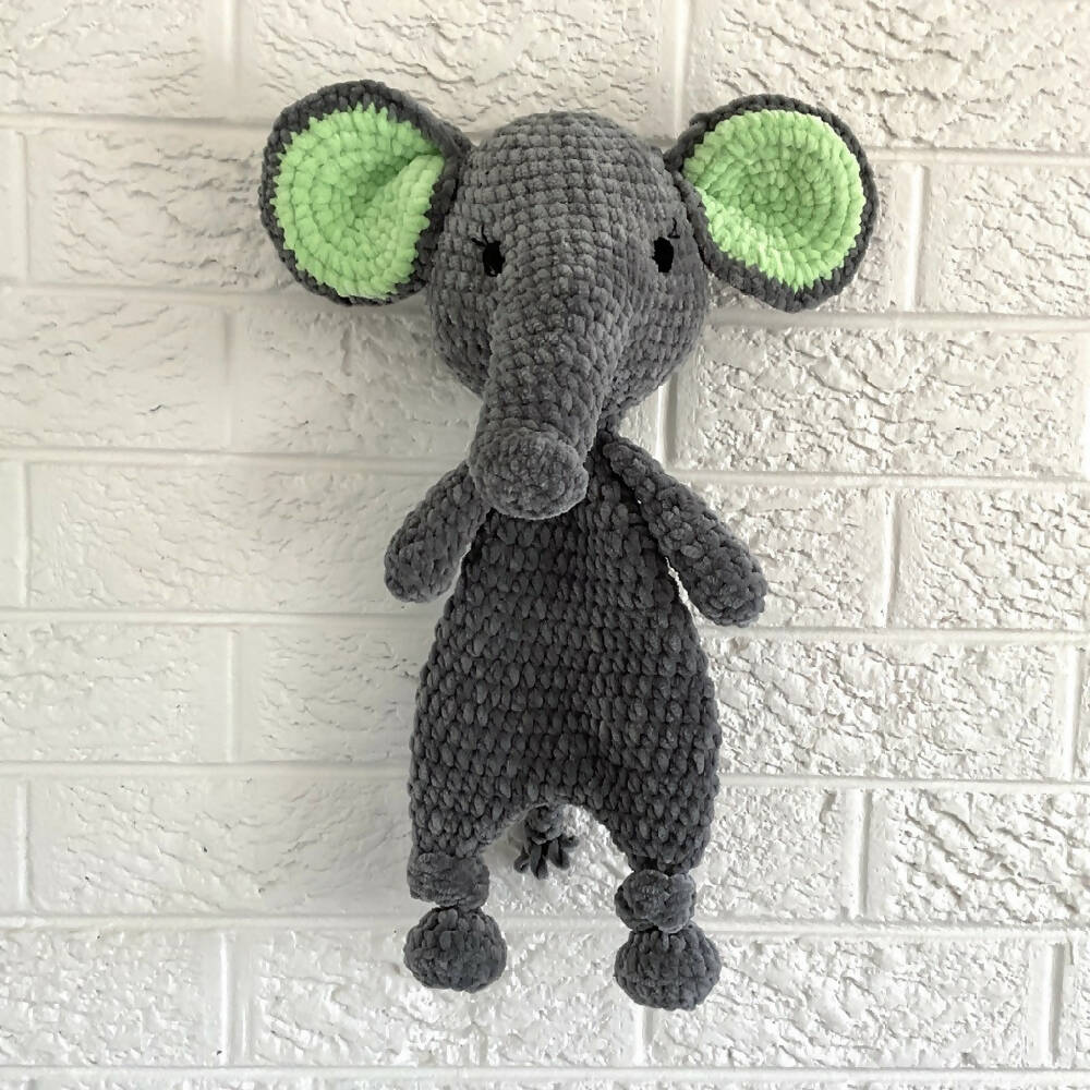 Elephant|Crochet Plush Baby Snuggler | African Safari Animals | Large