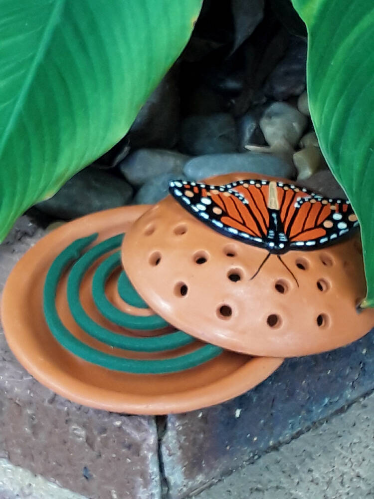 Mosquito Coil Holder/ Mozzie coil holder, Monarch Butterfly Design