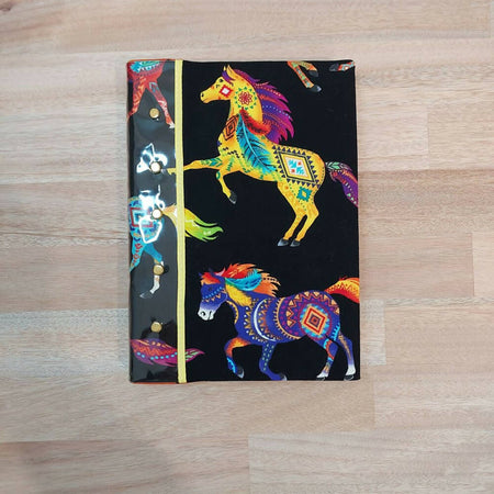 Wild Horses Reusable Cotton Notebook Cover with Notebook