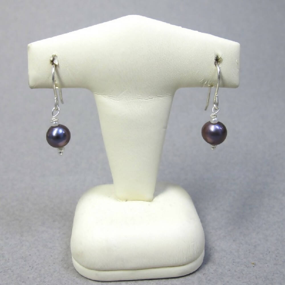 Black & White fresh water pearls earrings 5