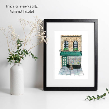Watercolour Art Print - The Storefront Series - 'The Reading Nook'