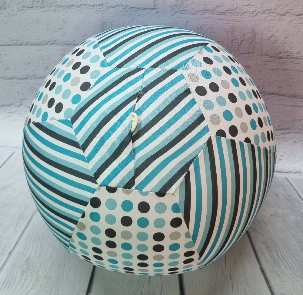 Balloon Ball: Spots and Stripes in classic blues: Two tone