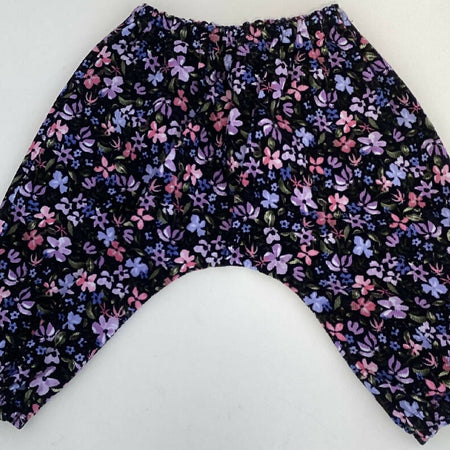 Baby Corduroy Puff Pants Lilac Flowers