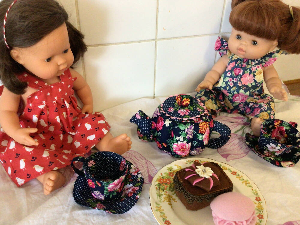 My First Teaset Navy Floral