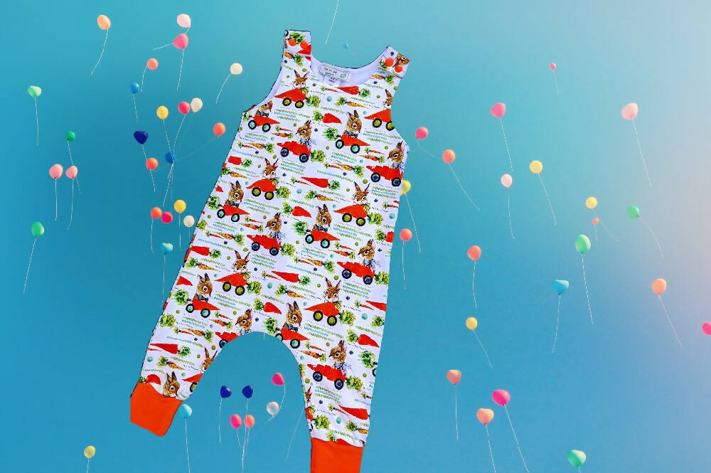 Baby Harem Romper, Bunny, Sizes 000 and 0
