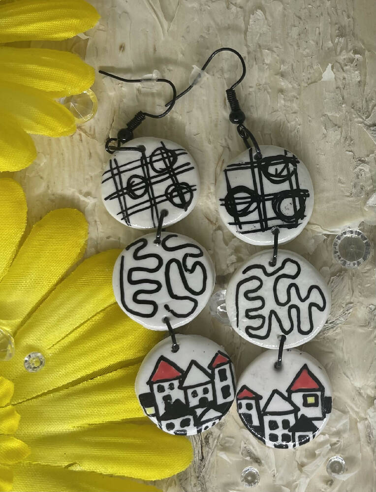 Polymer Clay and Surgical Steel Earrings