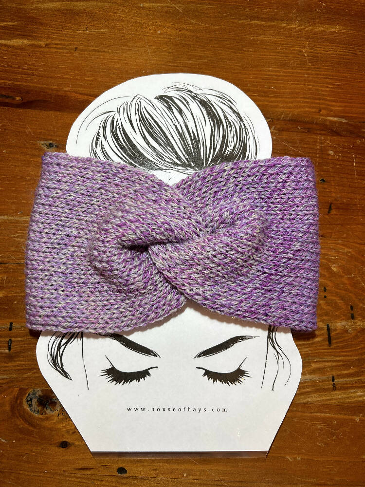 Knitted Twisted Headband/Earwarmer - Adult Size
