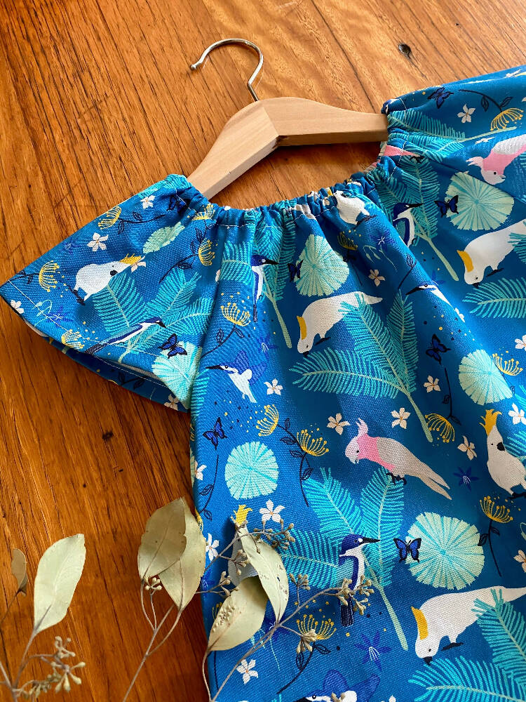 teal cockatoos galahs dress 4