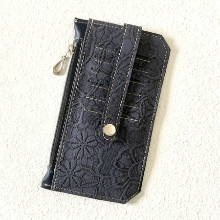 Minimalist Wallet with Card Slots in Navy Blue