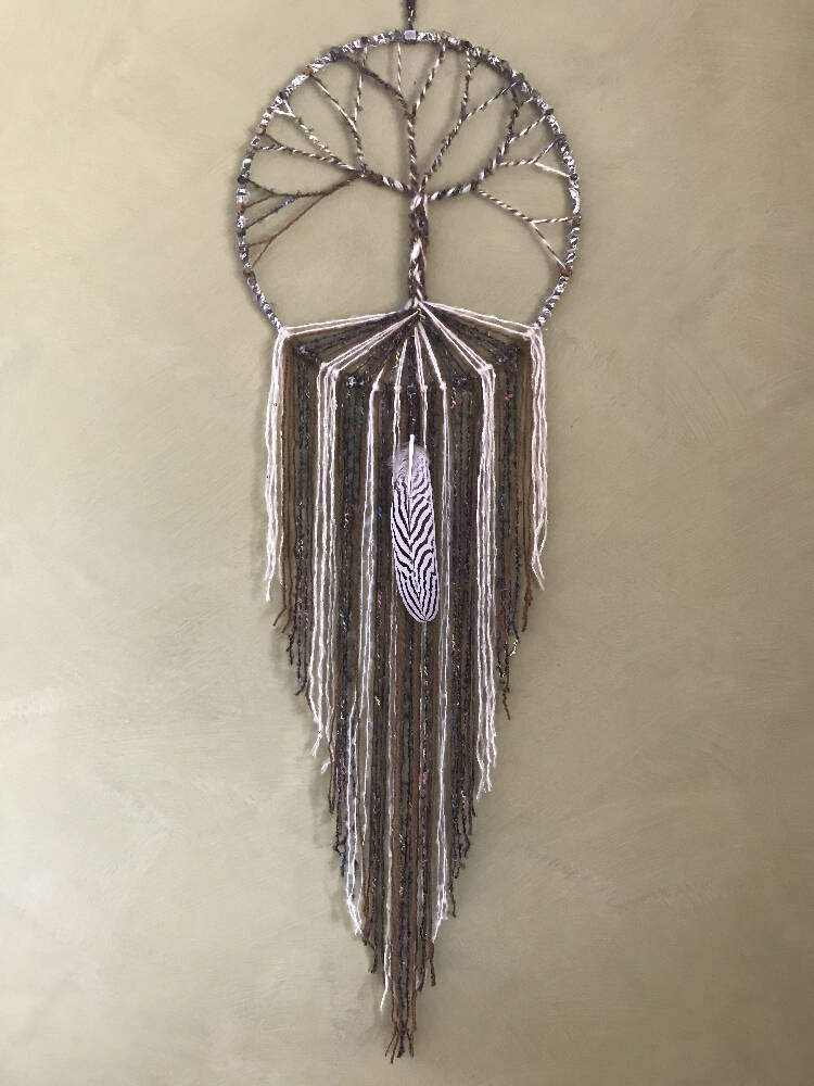 Tree of Life Dream Catcher Art - "Browns" (Large)
