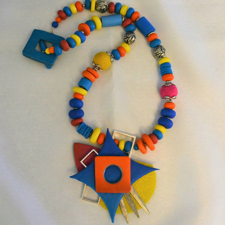 Mixed Media Multi Coloured Necklace
