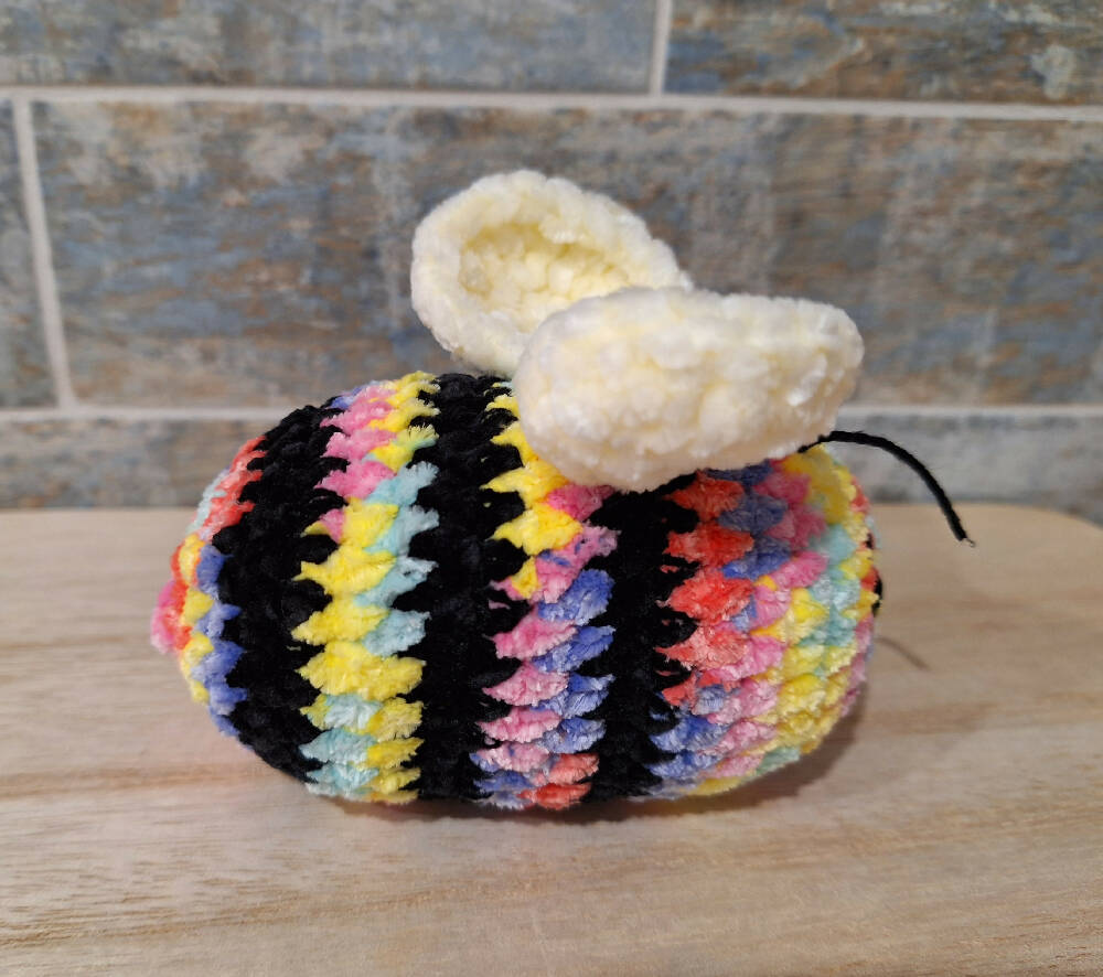 crocheted velvet bee