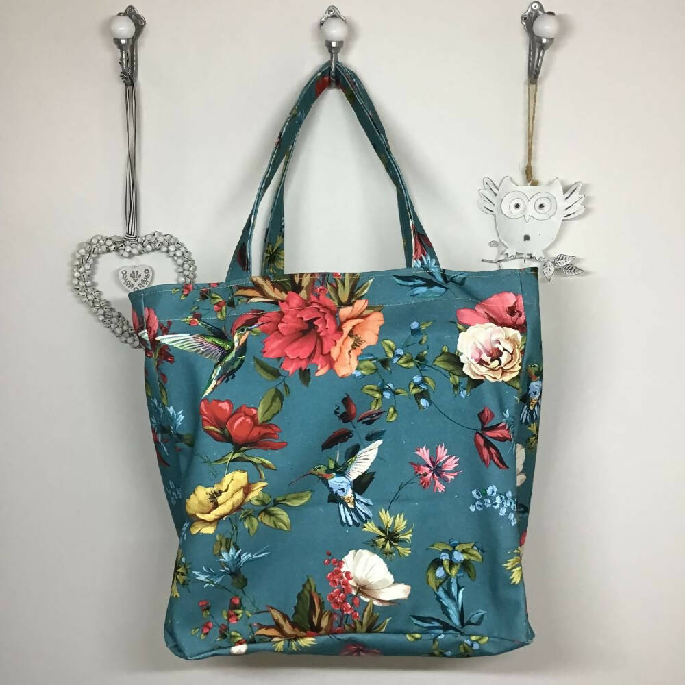 Tote-teal bird floral ipad resized