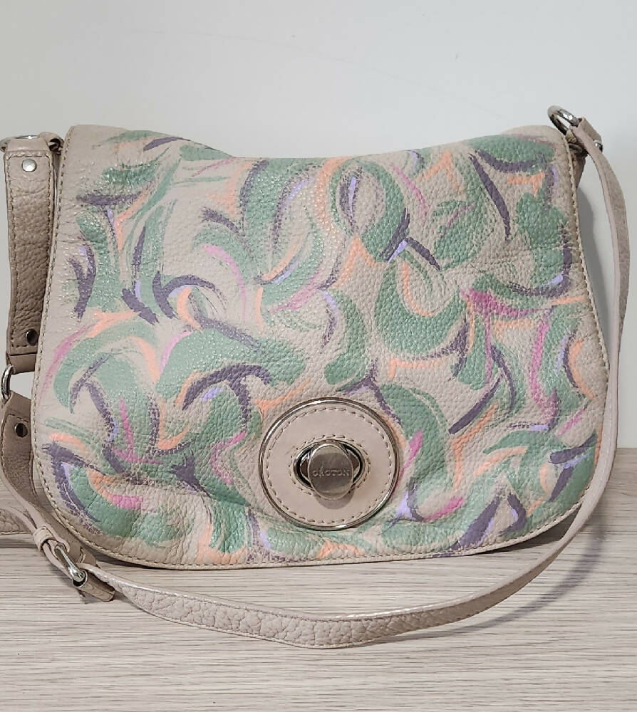 Handpainted preloved handbag