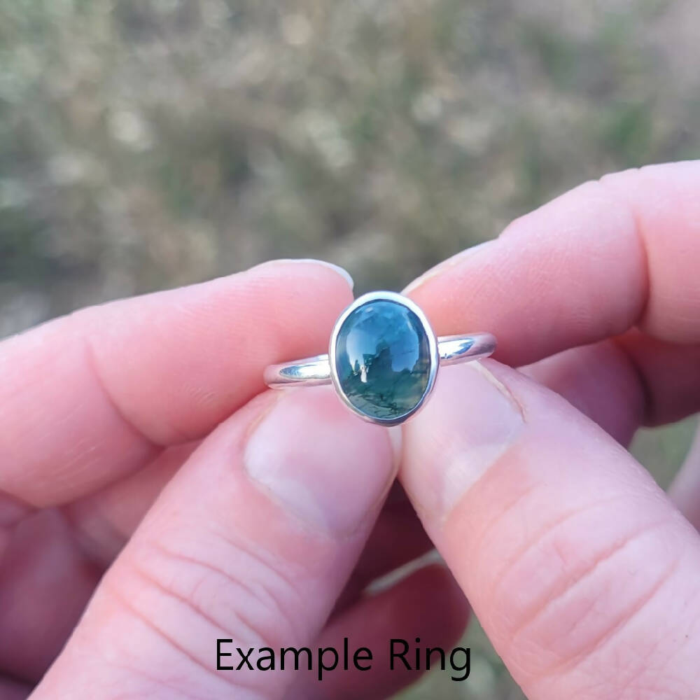 Moss Agate Choose-Your-Stone Ring (Made To Order)