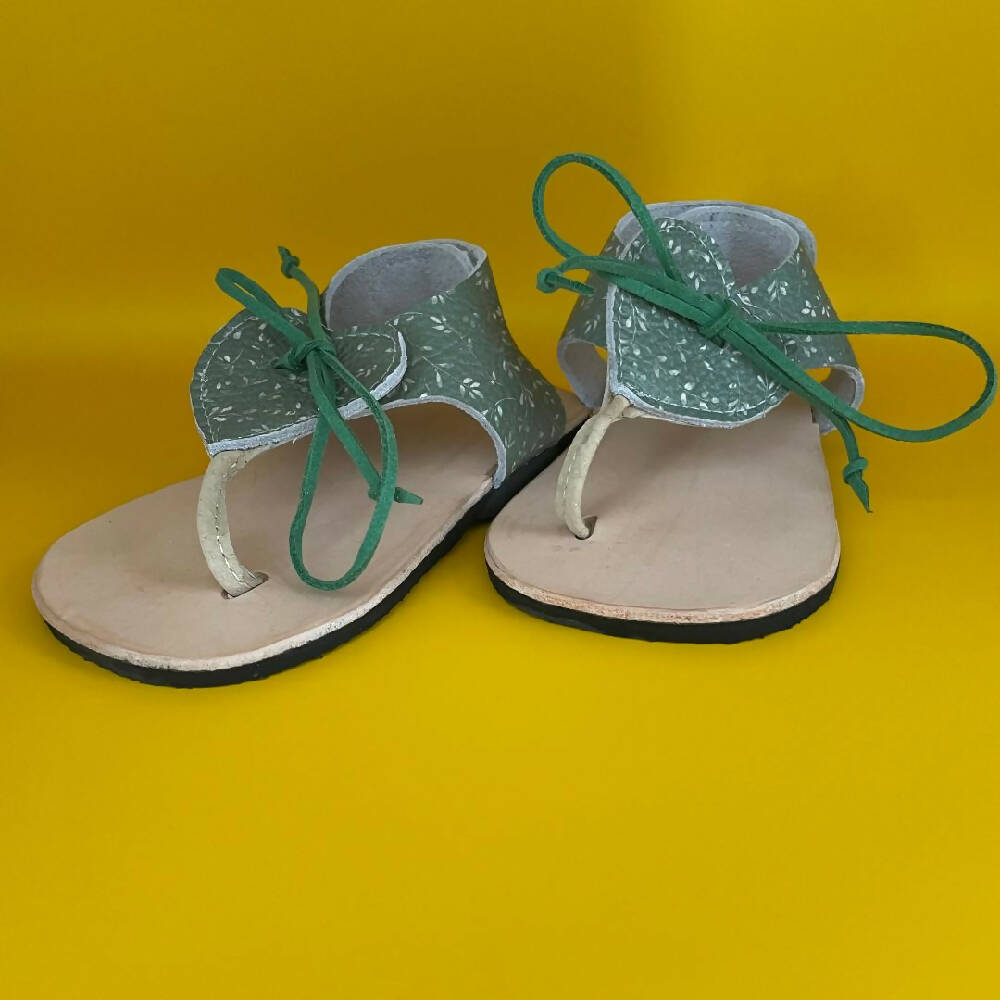 baby toddler shoe sandal green floral