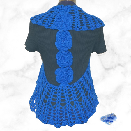 Round vest / Bolero, handmade, crochet