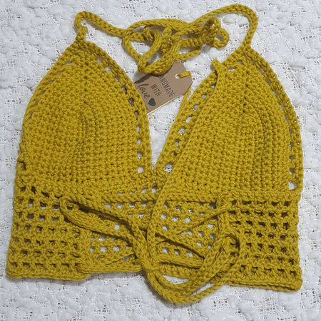 Crochet bralette,festival crop top, halter top,boho top