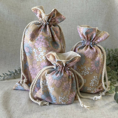 Reusable Fabric Gift Bag -Floral