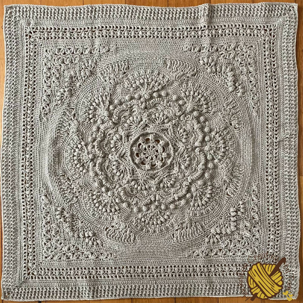 Parchment ‘Baby Arcadia’ Heirloom Handmade Baby Blanket 100% Acrylic