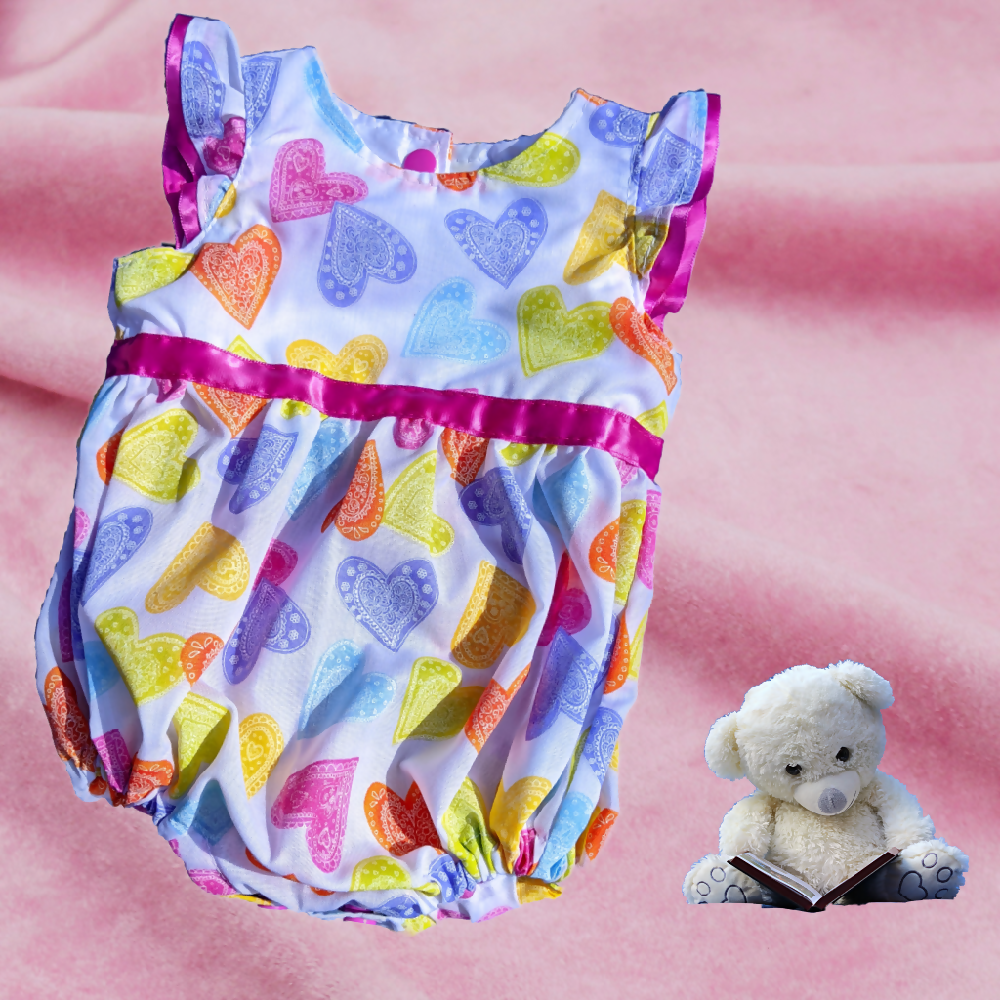 Baby Girls Summer Romper, Hearts