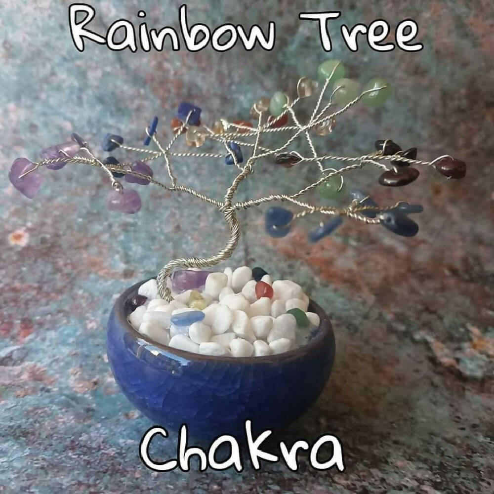 Rainbow Chakra Mini Gem Tree already made