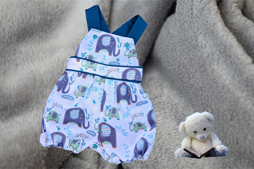 Baby Boys Romper, Elephants