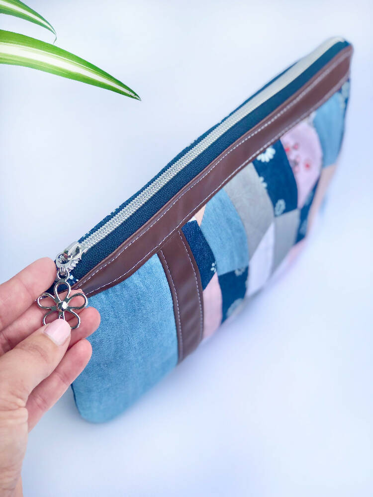 Patchwork Purse with Vegan Leather