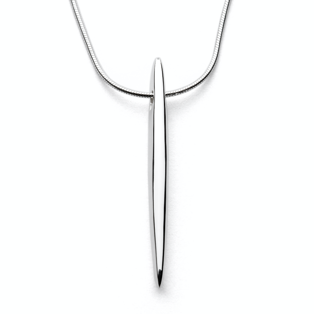 splinter sterling silver pendant white sml