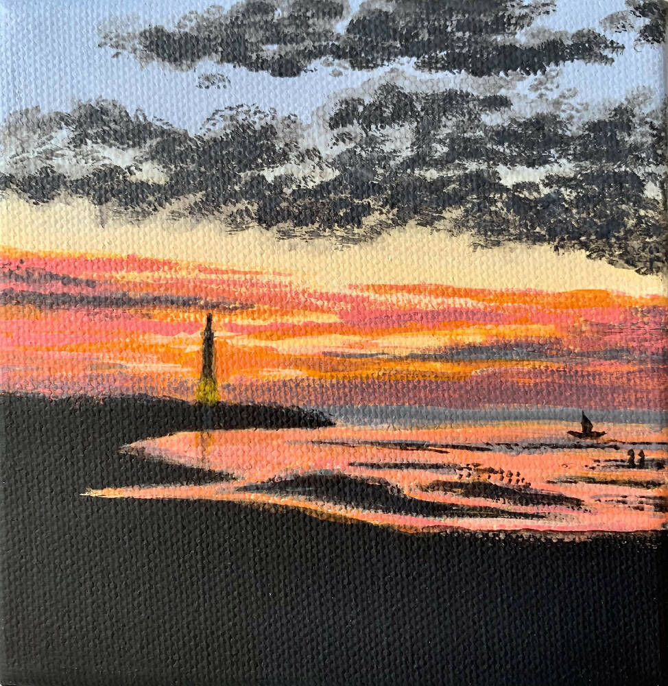 Sunset in Elwood (Acrylic Painting)