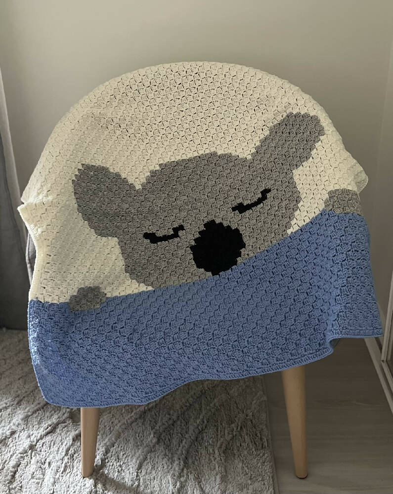 Crochet Lullaby Koala Blanket