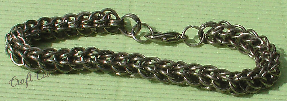 Bracelet Silver Chainmail in Persian weave