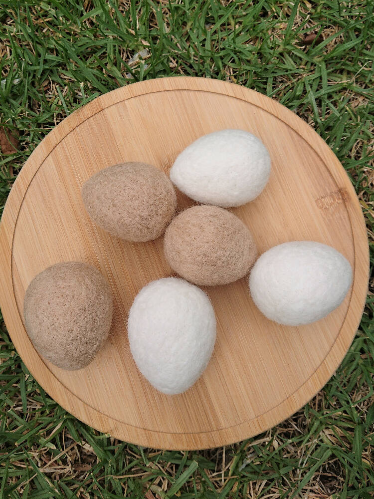 Felted Wool Eggs - Set of 6 - Easter Decor / Photo Prop