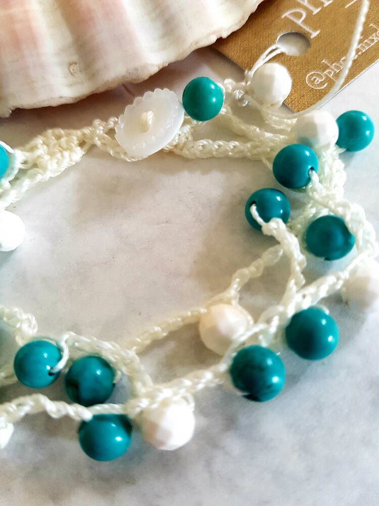 Crystal Bracelet - Magnesite and Turquoise 3 Strand