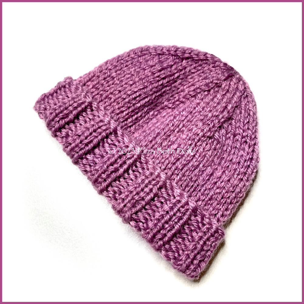 32cm Beanie hat PDF digital pattern, ElizaBethDolls, Eliza Beth Dolls, Australia, 9