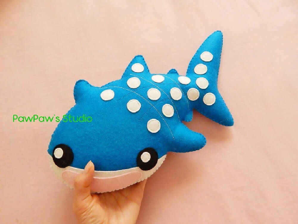 Whale Shark Plush / Shark Softie / Whale Shark Toy / Felt Toy