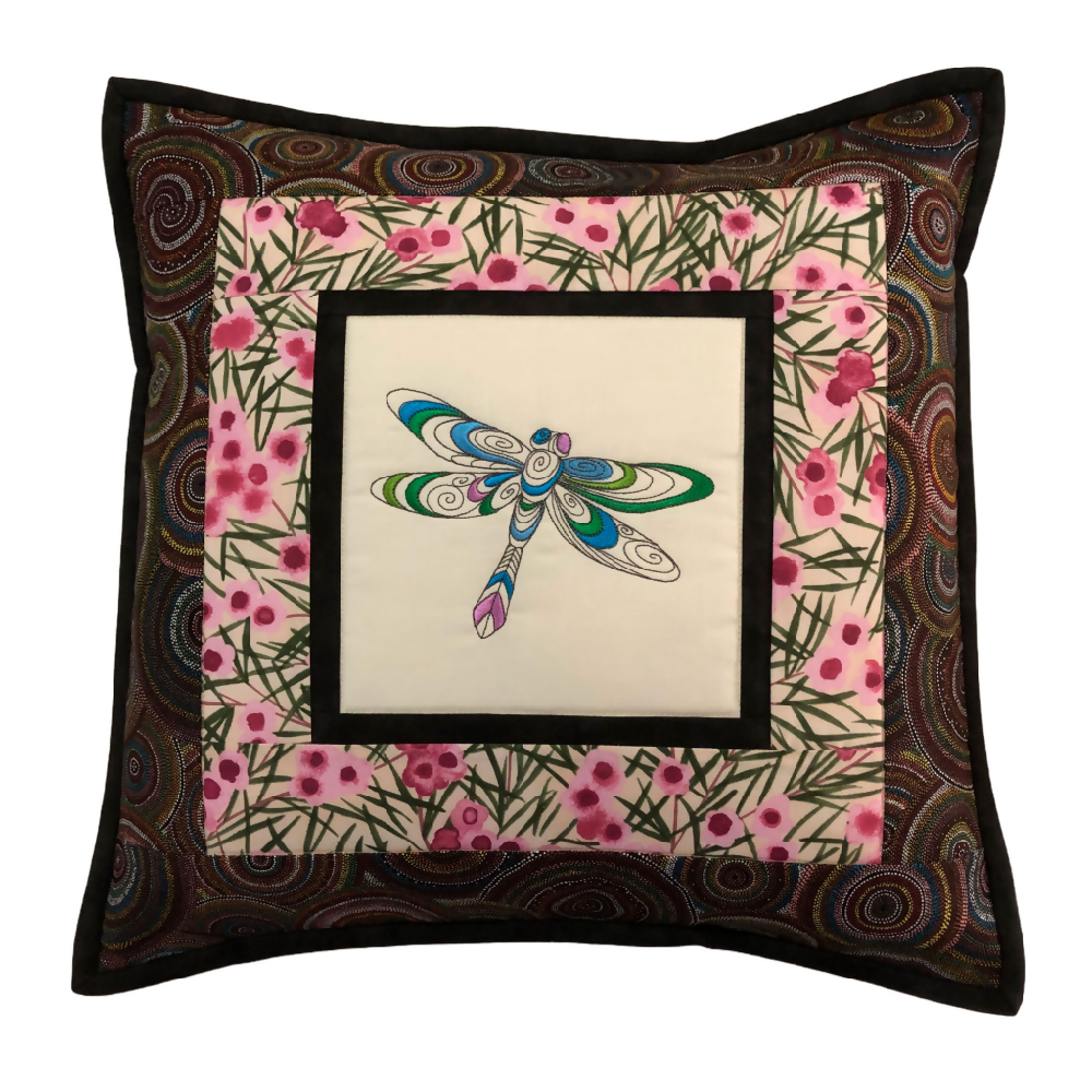 handmade Australian native quilted - dragonfly