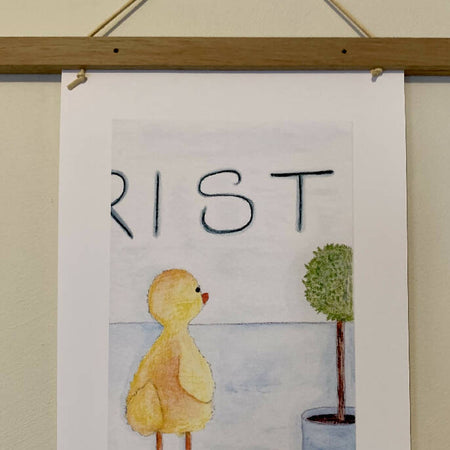 Duck at the Window Art Print