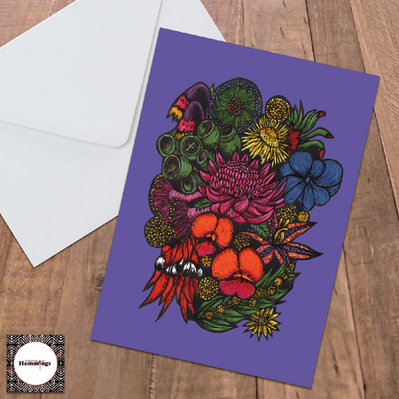 Australian Wildflowers Greeting Card + Envelope