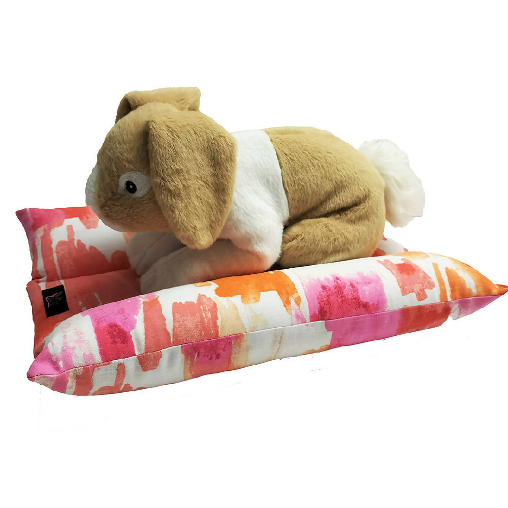 Pink abstract bed for your bunny , pet bed, pet accessory.