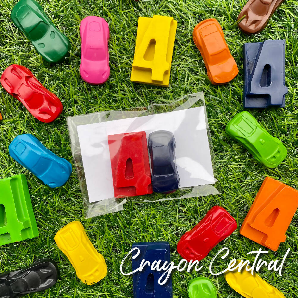 Race Car Themed Crayon Party Favours