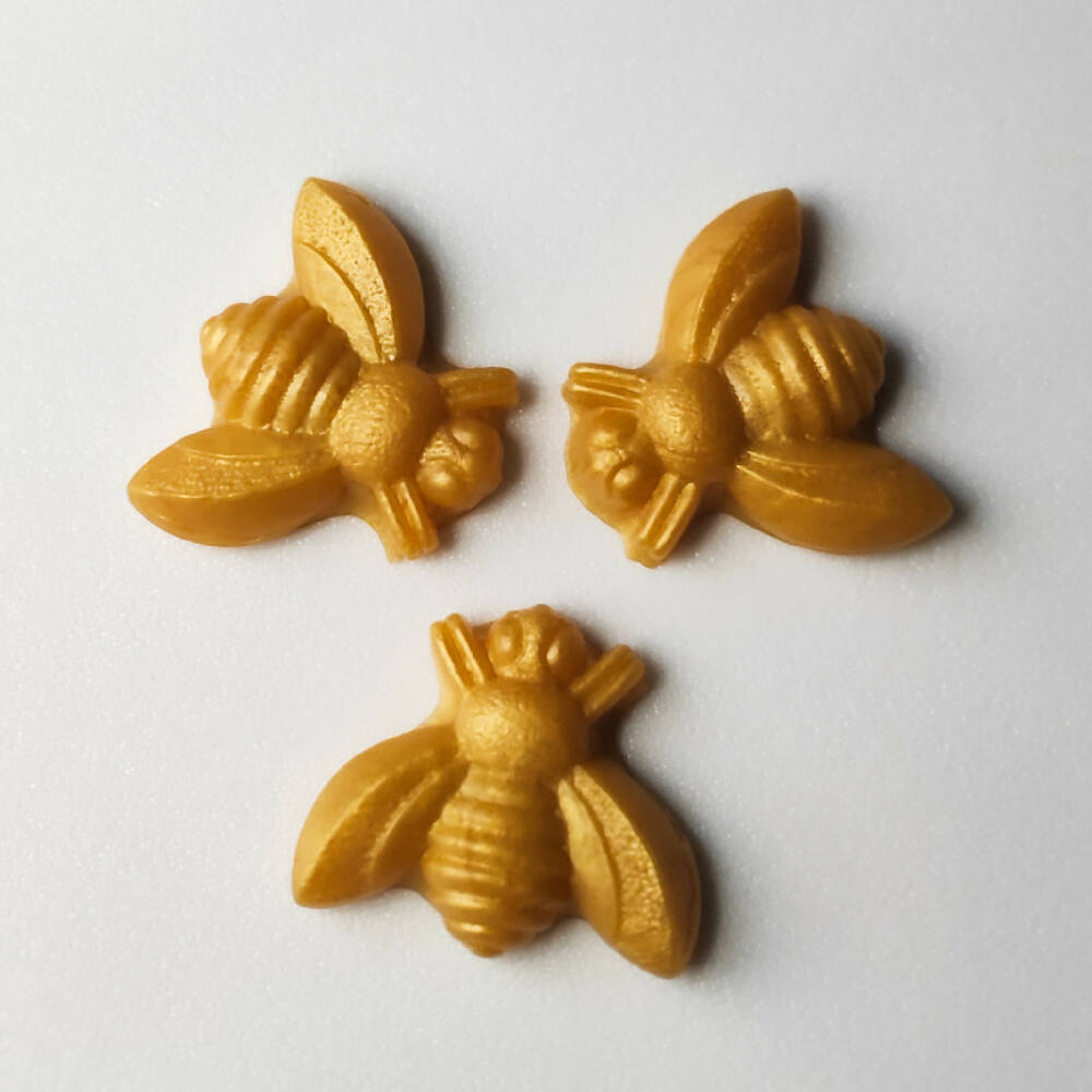 Gold bees - set of 3