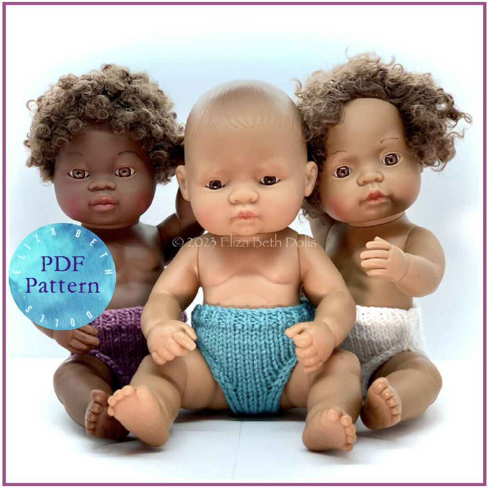 Underpants Knickers for 32cm doll, PDF digital pattern, Beginner friendly