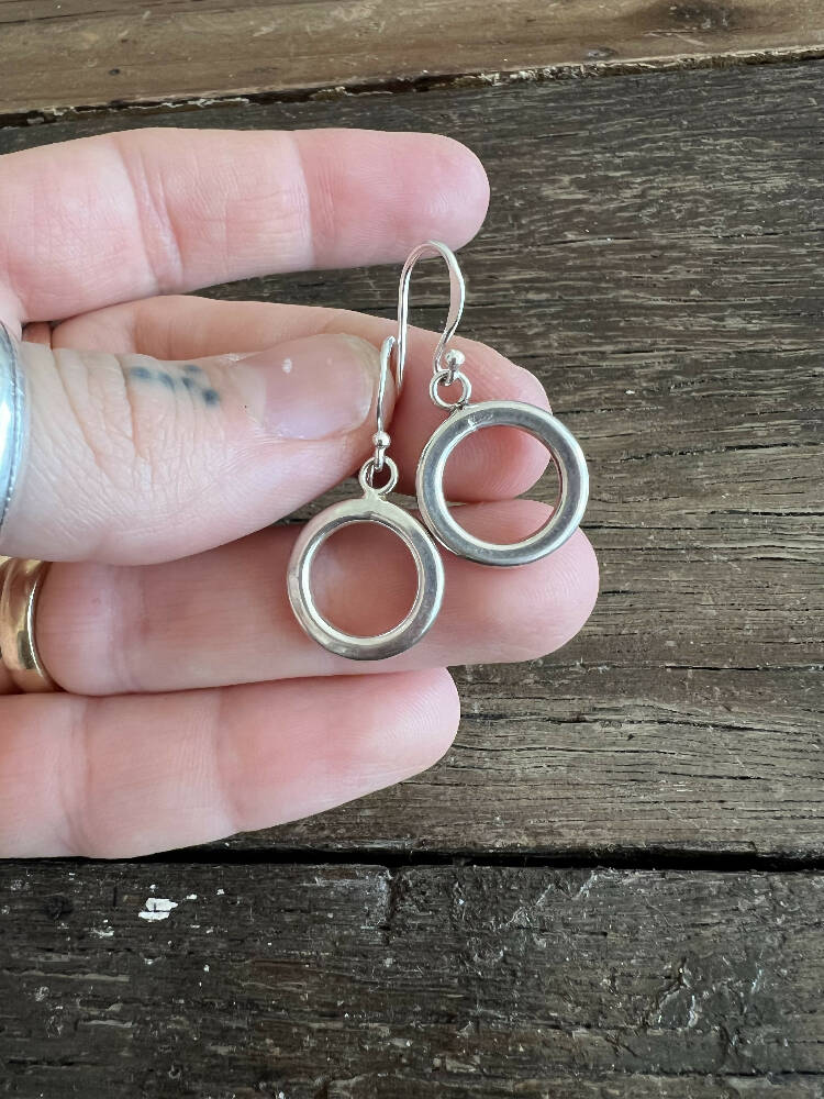 Sterling silver minimalist dangle earrings